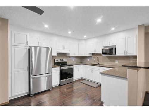 210-8535 Bonaventure Drive Se, Calgary, AB - Indoor Photo Showing Kitchen With Upgraded Kitchen