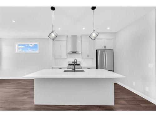 371 Hotchkiss Manor Se, Calgary, AB - Indoor Photo Showing Kitchen With Stainless Steel Kitchen With Upgraded Kitchen