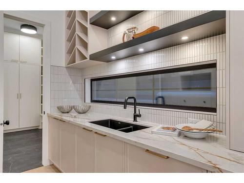 2326 3 Avenue Nw, Calgary, AB - Indoor Photo Showing Kitchen With Double Sink