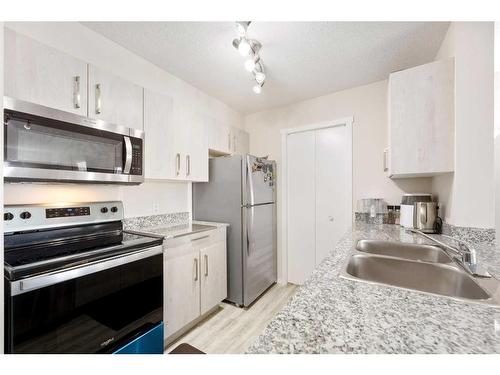 3408-4641 128 Avenue Ne, Calgary, AB - Indoor Photo Showing Kitchen With Double Sink