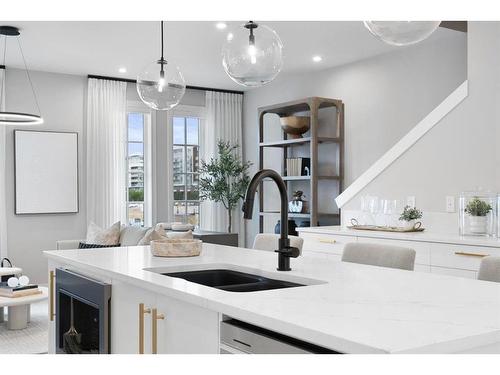 826 81 Street Sw, Calgary, AB - Indoor Photo Showing Kitchen With Double Sink