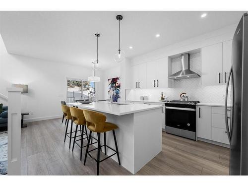 216 Crimson Ridge Place Nw, Calgary, AB - Indoor Photo Showing Kitchen With Upgraded Kitchen