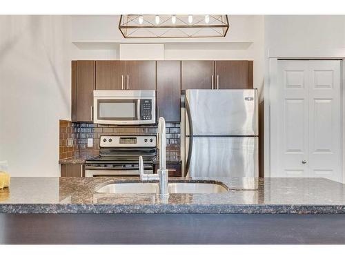 504-315 3 Street Se, Calgary, AB - Indoor Photo Showing Kitchen With Double Sink