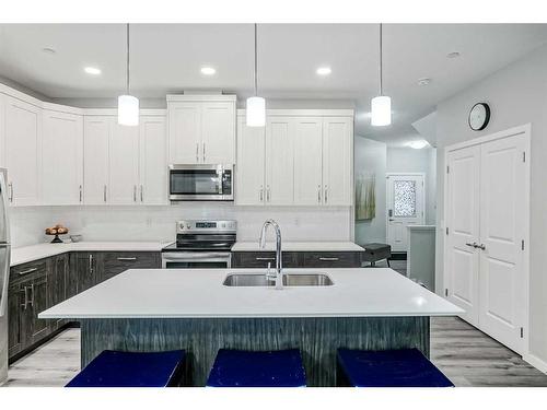 217 Lucas Crescent Nw, Calgary, AB - Indoor Photo Showing Kitchen With Double Sink With Upgraded Kitchen