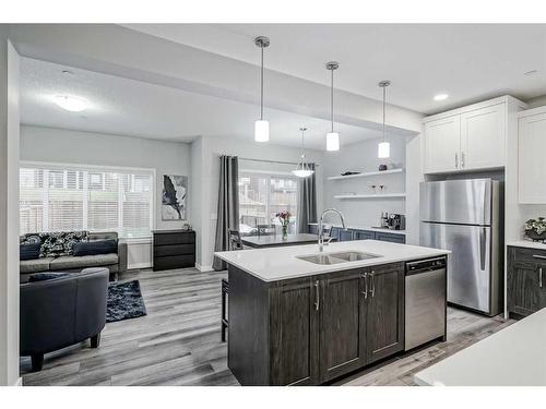 217 Lucas Crescent Nw, Calgary, AB - Indoor Photo Showing Kitchen With Stainless Steel Kitchen With Double Sink With Upgraded Kitchen