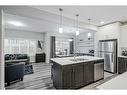 217 Lucas Crescent Nw, Calgary, AB  - Indoor Photo Showing Kitchen With Stainless Steel Kitchen With Double Sink With Upgraded Kitchen 