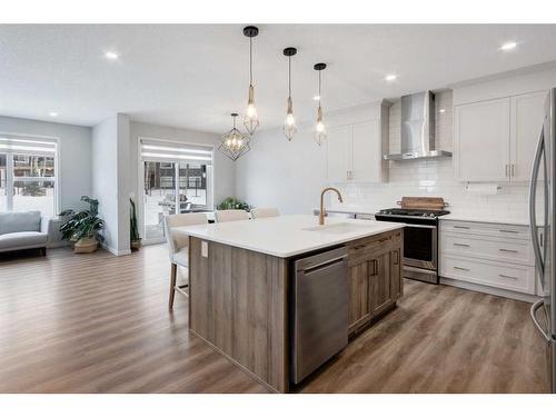 45 Legacy Woods Place Se, Calgary, AB - Indoor Photo Showing Kitchen With Upgraded Kitchen