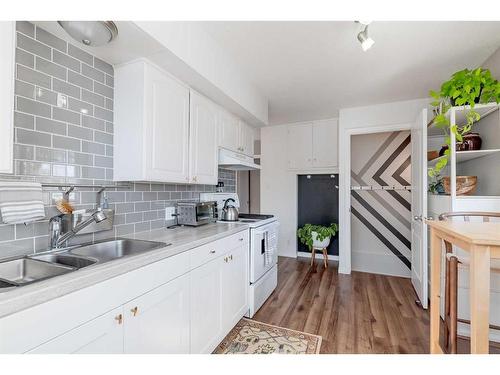 2236 41 Street Se, Calgary, AB - Indoor Photo Showing Kitchen With Double Sink