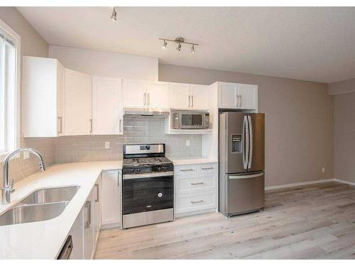 151 Redstone Drive Ne, Calgary, AB - Indoor Photo Showing Kitchen With Double Sink