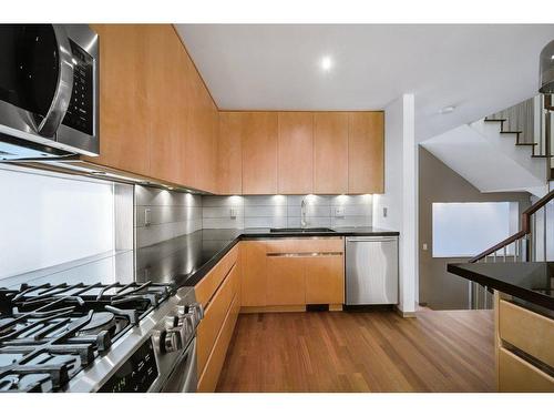 2003 27 Avenue Sw, Calgary, AB - Indoor Photo Showing Kitchen With Stainless Steel Kitchen