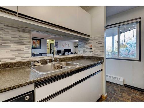 310-20 Dover Point Se, Calgary, AB - Indoor Photo Showing Kitchen With Double Sink