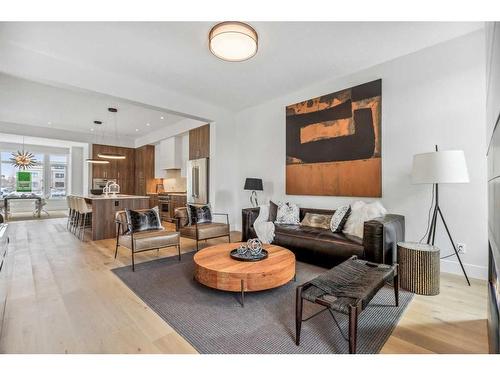 114 Valour Circle Sw, Calgary, AB - Indoor Photo Showing Living Room