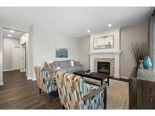 126 Cranarch Close, Calgary, AB - Indoor Photo Showing Living Room With Fireplace