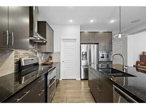 2224 Brightoncrest Green Se, Calgary, AB - Indoor Photo Showing Kitchen With Double Sink With Upgraded Kitchen