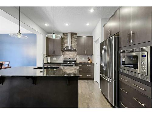 2224 Brightoncrest Green Se, Calgary, AB - Indoor Photo Showing Kitchen With Upgraded Kitchen