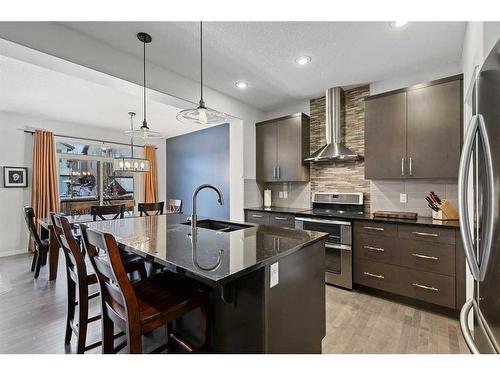 2224 Brightoncrest Green Se, Calgary, AB - Indoor Photo Showing Kitchen With Double Sink With Upgraded Kitchen