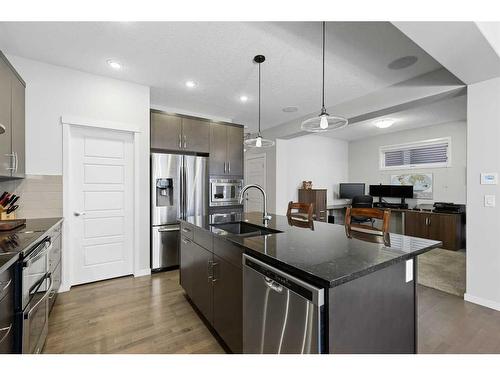 2224 Brightoncrest Green Se, Calgary, AB - Indoor Photo Showing Kitchen With Upgraded Kitchen