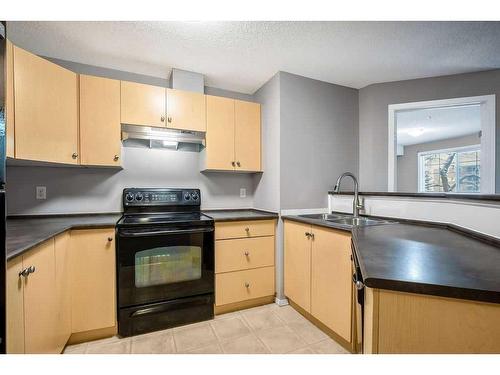 2221-10 Prestwick Bay Se, Calgary, AB - Indoor Photo Showing Kitchen With Double Sink