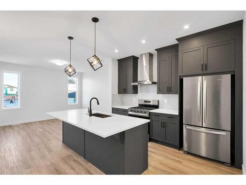 14620 24 Street Nw, Calgary, AB - Indoor Photo Showing Kitchen With Stainless Steel Kitchen With Upgraded Kitchen