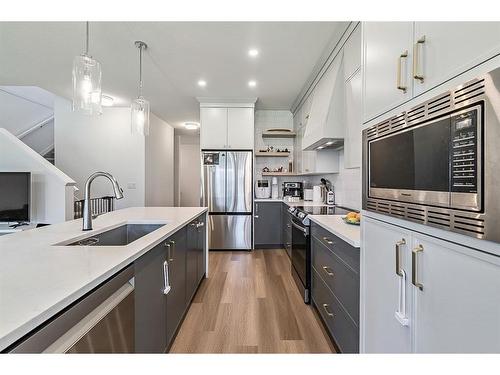 53 Copperhead Road Se, Calgary, AB - Indoor Photo Showing Kitchen With Upgraded Kitchen