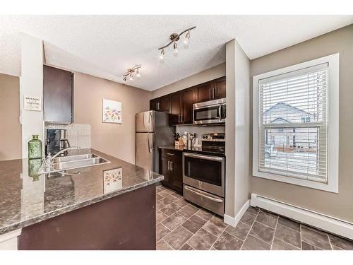 3101-1317 27 Street Se, Calgary, AB - Indoor Photo Showing Kitchen With Stainless Steel Kitchen With Double Sink