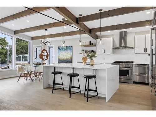 524 Scarboro Avenue Sw, Calgary, AB - Indoor Photo Showing Kitchen With Upgraded Kitchen