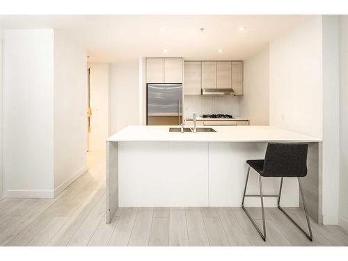 408-1501 6 Street Sw, Calgary, AB - Indoor Photo Showing Kitchen With Double Sink With Upgraded Kitchen