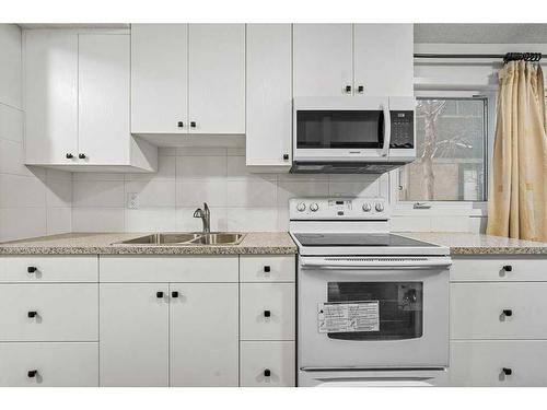 442-406 Blackthorn Road Ne, Calgary, AB - Indoor Photo Showing Kitchen With Double Sink