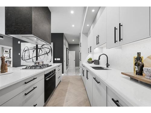 106-835 78 Street Sw, Calgary, AB - Indoor Photo Showing Kitchen With Double Sink With Upgraded Kitchen