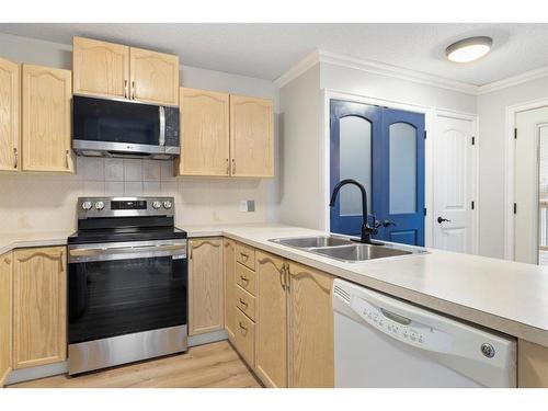 66 Erin Crescent Se, Calgary, AB - Indoor Photo Showing Kitchen With Double Sink