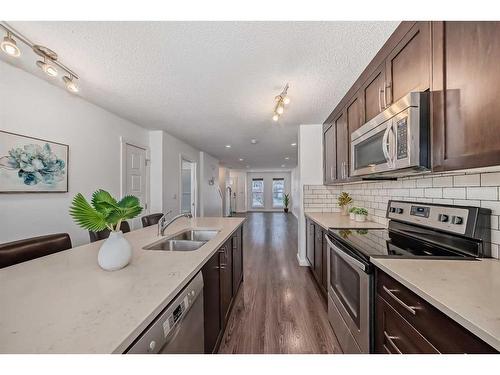 67 Cranford Way Se, Calgary, AB - Indoor Photo Showing Kitchen With Double Sink With Upgraded Kitchen