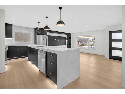 9819 2 Street Se, Calgary, AB - Indoor Photo Showing Kitchen With Upgraded Kitchen