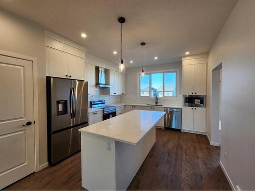 495 Lucas Boulevard Nw, Calgary, AB - Indoor Photo Showing Kitchen With Stainless Steel Kitchen With Upgraded Kitchen