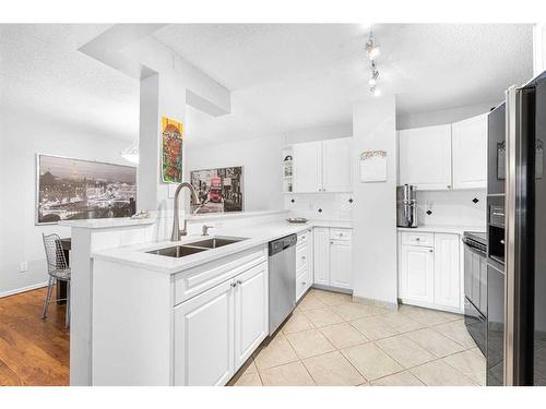 203-511 56 Avenue Sw, Calgary, AB - Indoor Photo Showing Kitchen With Double Sink