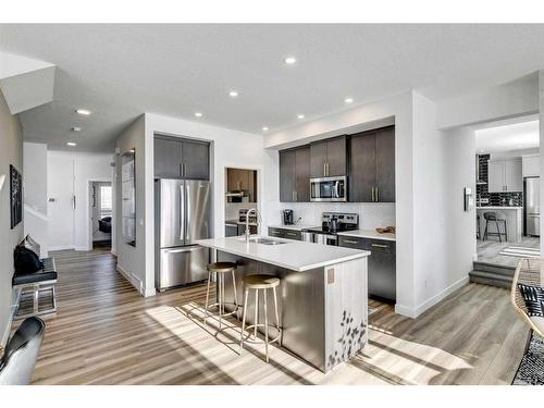 644 Buffaloberry Manor Se, Calgary, AB - Indoor Photo Showing Kitchen With Stainless Steel Kitchen With Upgraded Kitchen