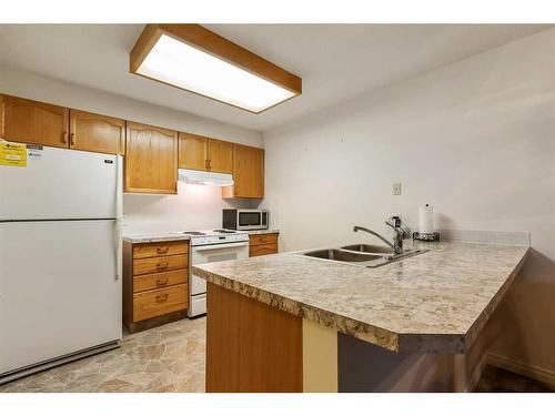 215-3 Parklane Way, Strathmore, AB - Indoor Photo Showing Kitchen With Double Sink