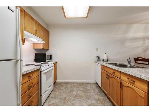 215-3 Parklane Way, Strathmore, AB - Indoor Photo Showing Kitchen With Double Sink