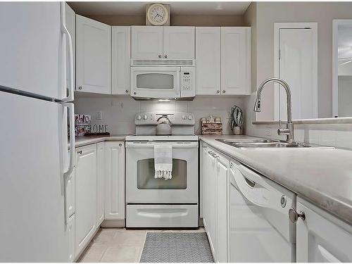 320-428 Chaparral Ravine View Se, Calgary, AB - Indoor Photo Showing Kitchen With Double Sink