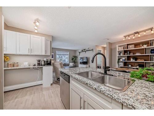 2140-81 Legacy Boulevard Se, Calgary, AB - Indoor Photo Showing Kitchen With Double Sink