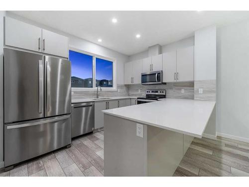 97 Corner Glen Way Ne, Calgary, AB - Indoor Photo Showing Kitchen With Stainless Steel Kitchen With Upgraded Kitchen