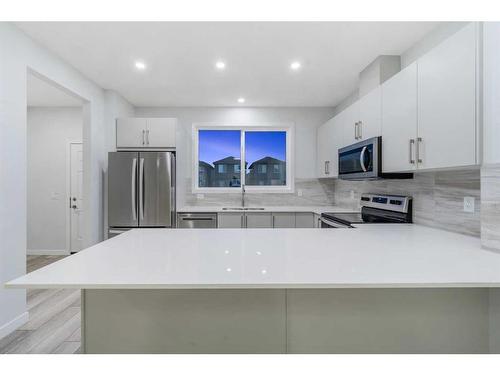 97 Corner Glen Way Ne, Calgary, AB - Indoor Photo Showing Kitchen With Stainless Steel Kitchen With Upgraded Kitchen