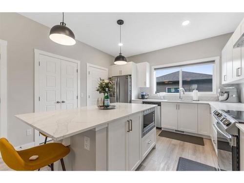 283 Wolf Creek Way Se, Calgary, AB - Indoor Photo Showing Kitchen With Upgraded Kitchen