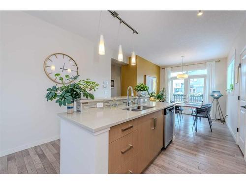 373 Walden Drive Se, Calgary, AB - Indoor Photo Showing Kitchen With Double Sink