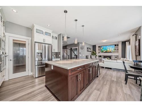 144 Baysprings Court Sw, Airdrie, AB - Indoor Photo Showing Kitchen With Upgraded Kitchen