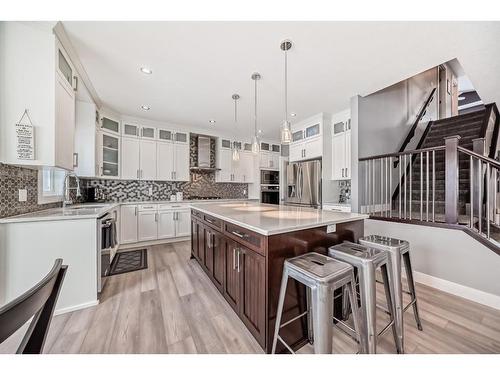 144 Baysprings Court Sw, Airdrie, AB - Indoor Photo Showing Kitchen With Upgraded Kitchen