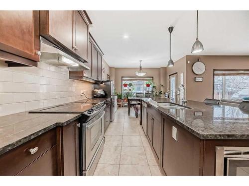 473 Marina Drive, Chestermere, AB - Indoor Photo Showing Kitchen With Stainless Steel Kitchen With Double Sink With Upgraded Kitchen