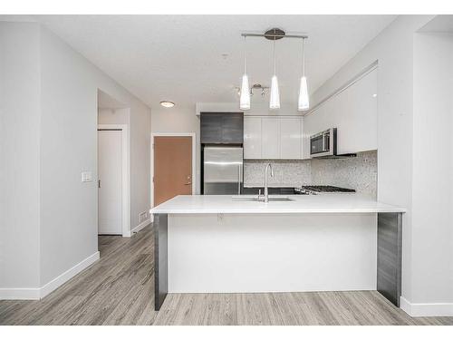 3318-95 Burma Star Road Sw, Calgary, AB - Indoor Photo Showing Kitchen With Double Sink With Upgraded Kitchen