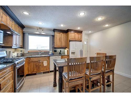 3227 41 Street Se, Calgary, AB - Indoor Photo Showing Kitchen With Double Sink