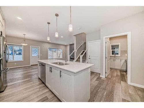 136 Lucas Heights Nw, Calgary, AB - Indoor Photo Showing Kitchen With Double Sink