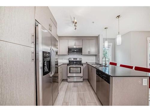 4114-240 Skyview Ranch Road Ne, Calgary, AB - Indoor Photo Showing Kitchen With Upgraded Kitchen